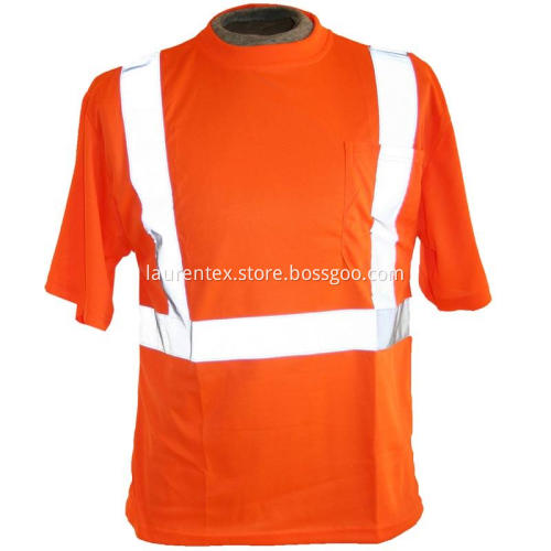 Polyester saftey short sleeve T-shirt
